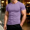 Men's Fashion Cotton Neck Short Sleeve T-Shirt for Everyday Casual Wear