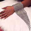 Fashion Long Tassel Rhinestone Bracelet Hand Jewelry For Women Bridal Crystal Statement Bracelets Wedding Jewellery
