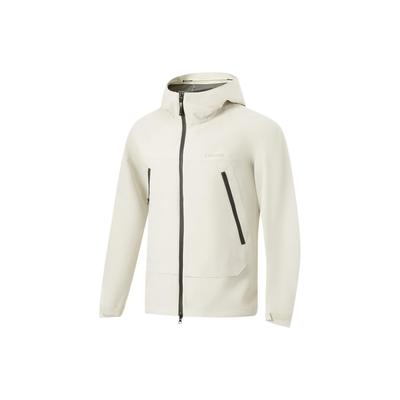 Li Ning Leaf Edge Water Resistant UV Protection Windproof Breathable Solid Color Hooded Straight Fit Comfortable Jacket Men Jacket AFDU689-6