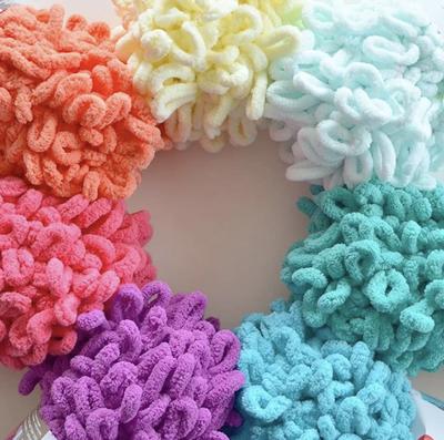 500g/Parti Handstickning Fingerögla Garn Virkning Supervarm Puffig Cirkel Bomull Flätat Rep Puffig Smart Polyester Socka Leksak