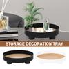 Bandejas Decorativas Hogar Escritorio Artículos Varios Cosmético Perfume Joyería Placa para Llaves Bandeja Redonda de Almacenamiento Organizador Portavelas Soporte