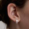 Tatiana (925 Silver) Square Stream Hoop Earrings EC3115