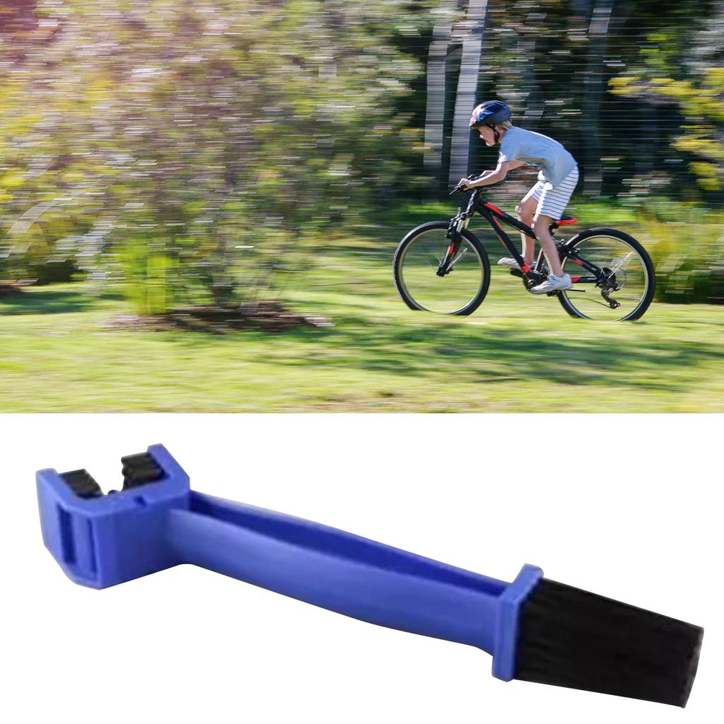 Motorcycle Chain Cleaning Brush Quick Powerful Cleaning 3 Sides Portable Comfortable Handle Chain Washer for Bicycle