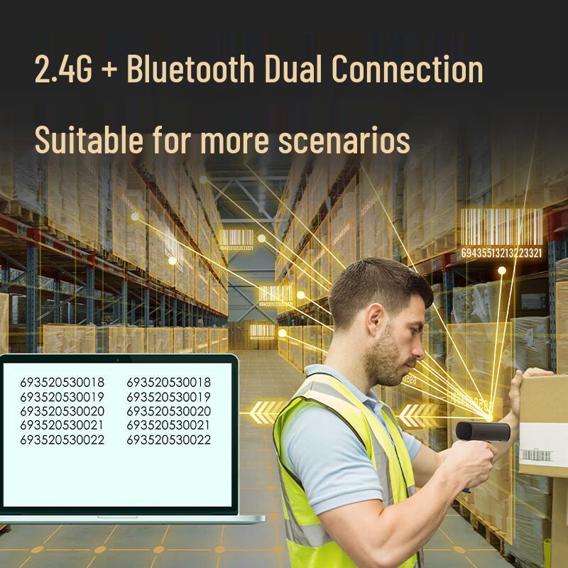 Deli AA002WB Wireless 2D Barcode Scanner