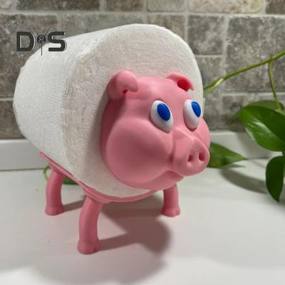Animal Toilet Paper Holder Freestanding Cartoon Sheep Toilet Roll Holder 3D Printed Pig Cat Loo Roll Holder for Bathroom Decor Tissue Roll Storage