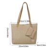 Bohemian Style Weave Straw Tote Bag Square Raffia Shoulder Bag Casual Beach Bag  Streetwear