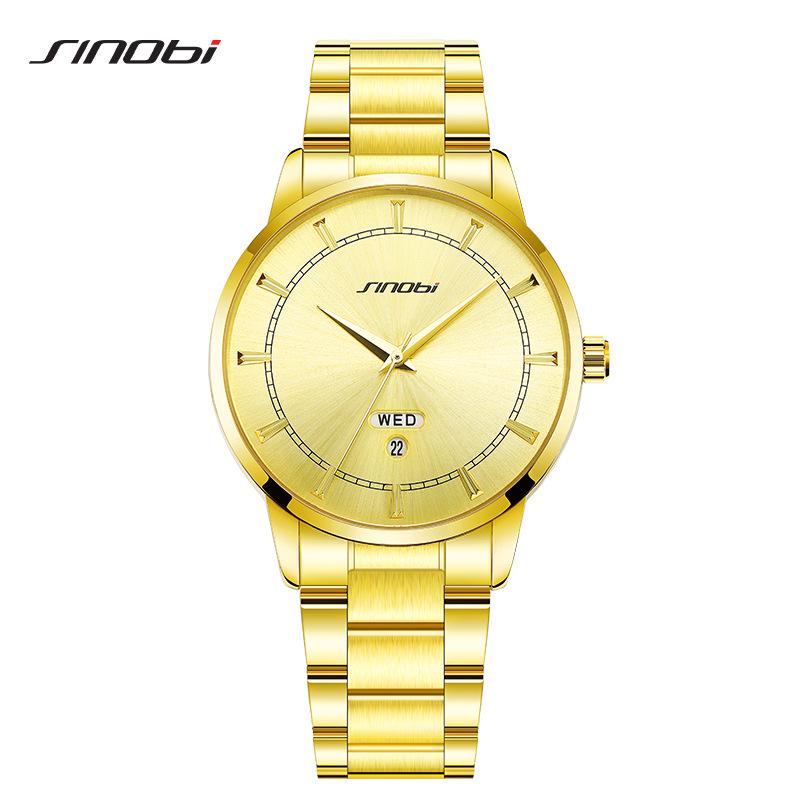 Men S Watch Waterproof Double Calendar Business Men S Watch High-Quality Steel Belt Watch Men S 9923