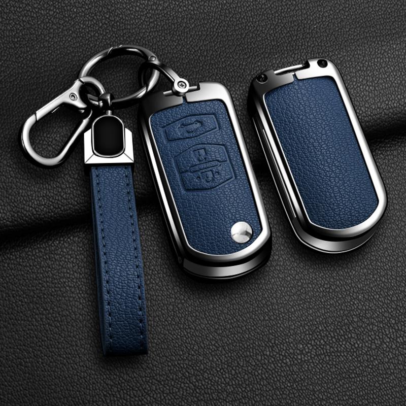 Auto Flip Key Fob Cover Case Alloy Genuine Leather Fit For Mazda 2 3 5 6 8 Cx7 Cx-7 Cx5 Cx-5 Cx9 Cx-9 Mx5 Mx-5 M6 Rx8 Rx-8 Key Ring Auto Accessories
