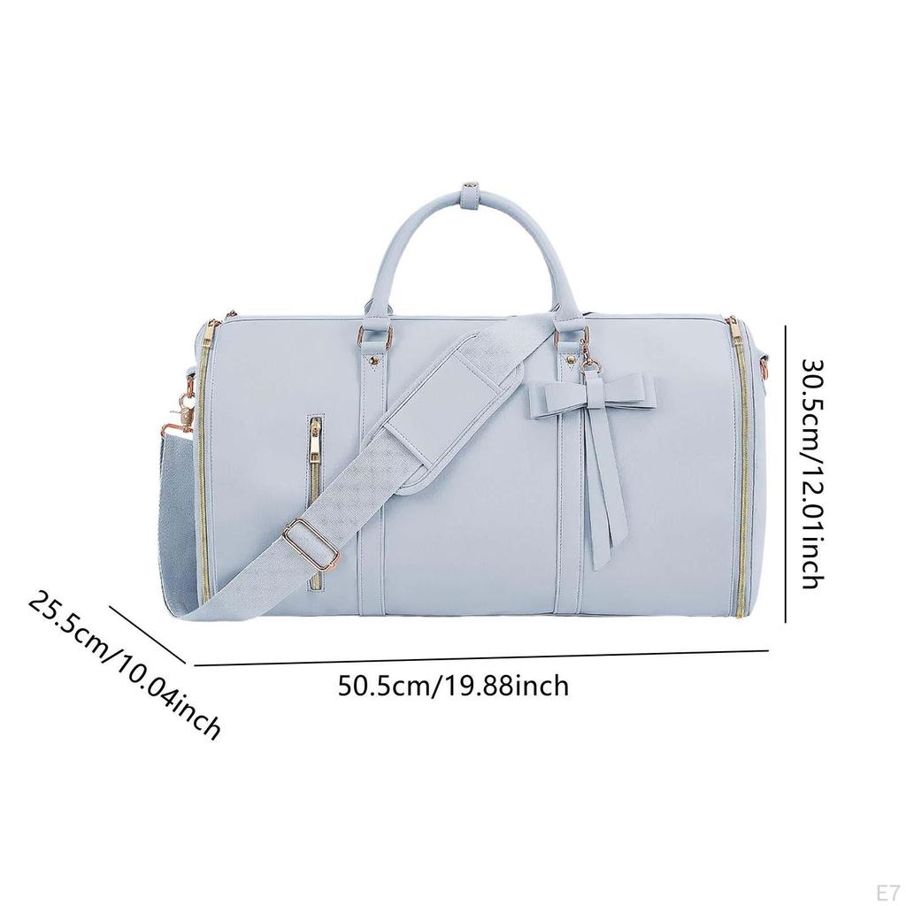 Women Garment Duffel Bag Adjustable Strap Travel for Business Hiking