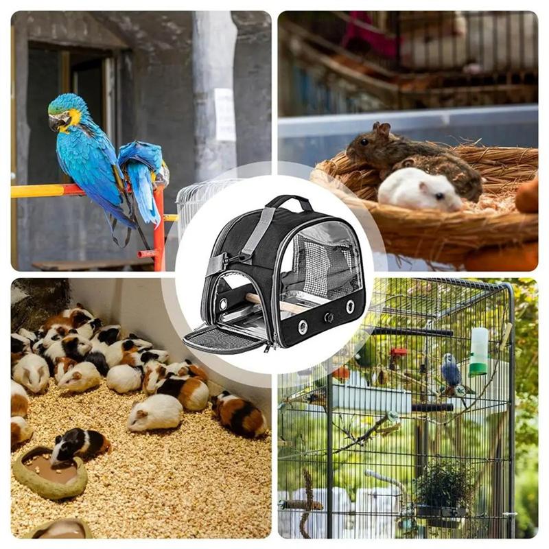 M-Modern-Bird Carrier Bag Backpack For Parrot Withstrap Portable Small Animal Carrier Outside Travel Cage