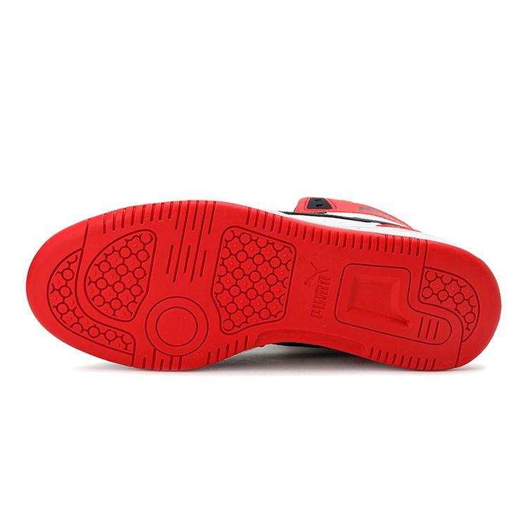 Puma Rebound Joy Big Kid Black White Red Kids Sneakers High-Risk-Red 374687-03