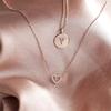Love Diamond Engraved Necklace - Women's Heart-shaped Pendant Design - Collar Chain - Elegant Necklace - New Style