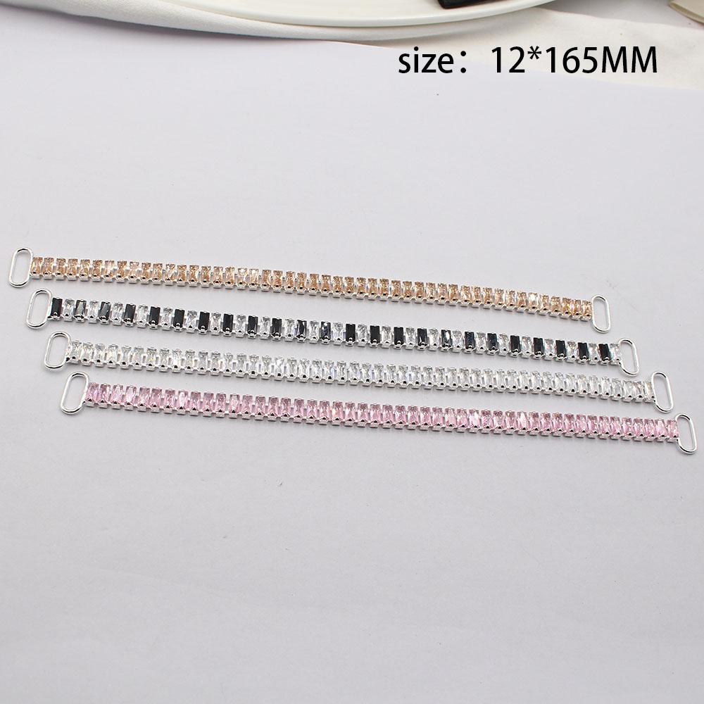 2026 new 10 pieces 12 * 165mm multi-color long zircon bikini connecting buckle metal chain swimsuit decoration