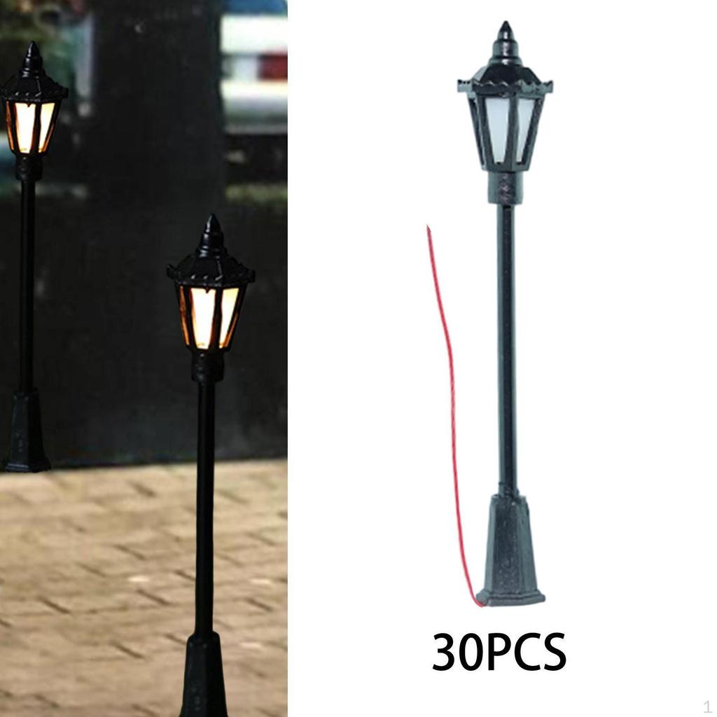 1/87 Außenpfostenleuchte Mini-Straßenmodell HO-Maßstab Eisenbahnzuglampe für Handarbeit