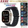 HK10 ULTRA 3 MAX Smartwatch AMOLED Watch Ultra2 ChatGPT 2.0 NFC Smartwatch dla Mężczyzn Kobiet Ai Tarcza Zegarka Kompas
