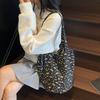 Floral Print Shoulder Bag Women's Large Capacity Bucket Bag Commuter Tote Bag