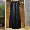 Modern Jacquard Wide-Leg Women's Summer Pants: Loose, Straight, Slimming, Drape Design