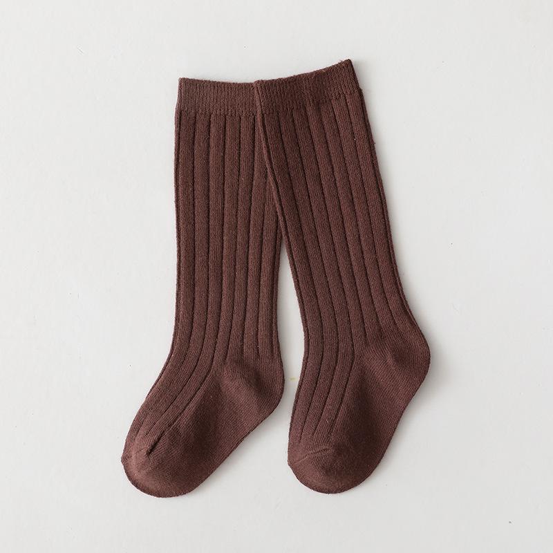 Trendy Spanish Children's Solid Color Mid-Long Socks for Babies, Students, and Sports Enthusiasts
