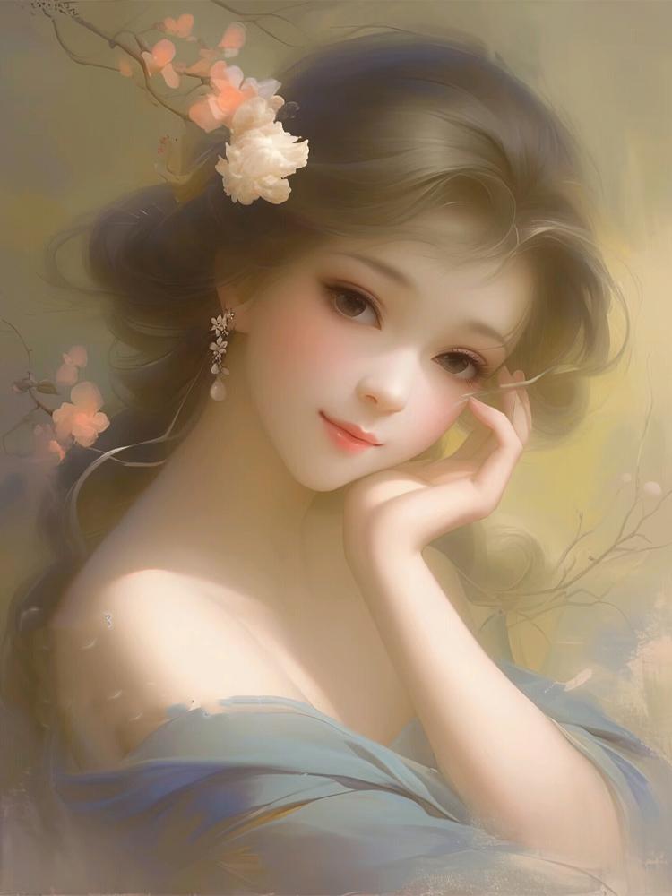 

Алмазная вышивка, полная квадратная круглая мозаика, портрет девушки из мультфильма, 5D, сделай сам, алмазная живопись, вышивка крестом, украшение комнаты Full Round 20x30CM