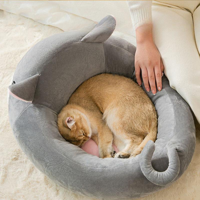 Cat Litter Winter Cute Animal Shape Cat Semi-enclosed House Bed Warm Dog Litter Small Dog Pet Supplies