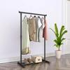 Double Pole Coat Rack Simple Reinforced Steel Frame Clothing Rack Bedroom Mobile Drying Rack Minimalist Floor Clothes Hanger