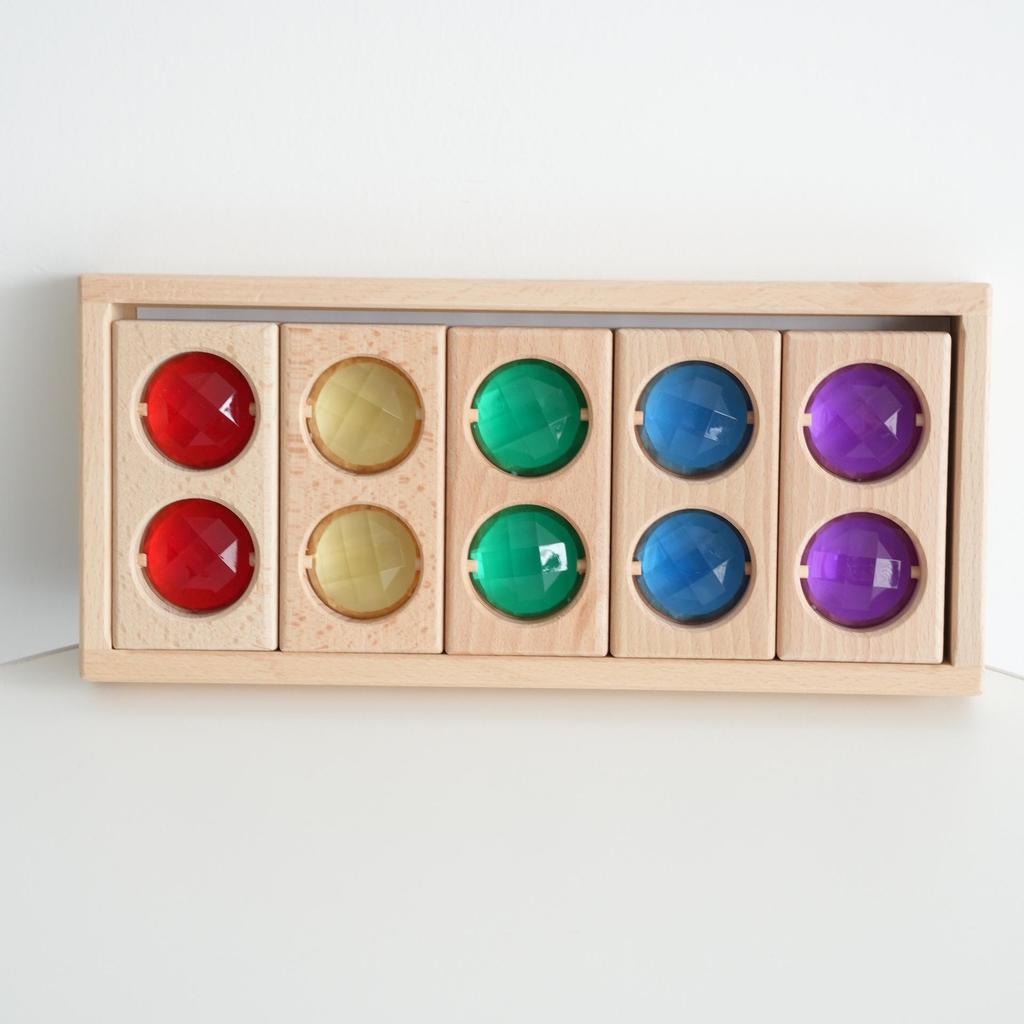 Transparent Rainbow 3D Building Blocks: Educational Acrylic Cubes for Children