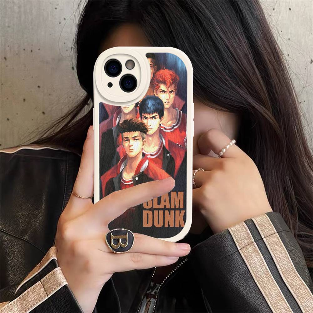 Lovely Anime S-Slam D-Dunk Phone Cover For IPhone 11 12 13 14 15 16 Pro Max Mini Plus Soft Leather Case