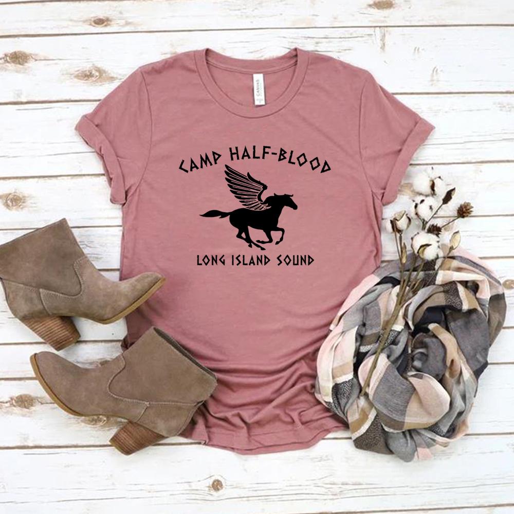 T-shirt Campo Mezzosangue T-shirt Percy Jackson Abbigliamento Donna Maglietta Divertente a Maniche Corte Magliette Unisex Vintage Donna Top Y2k