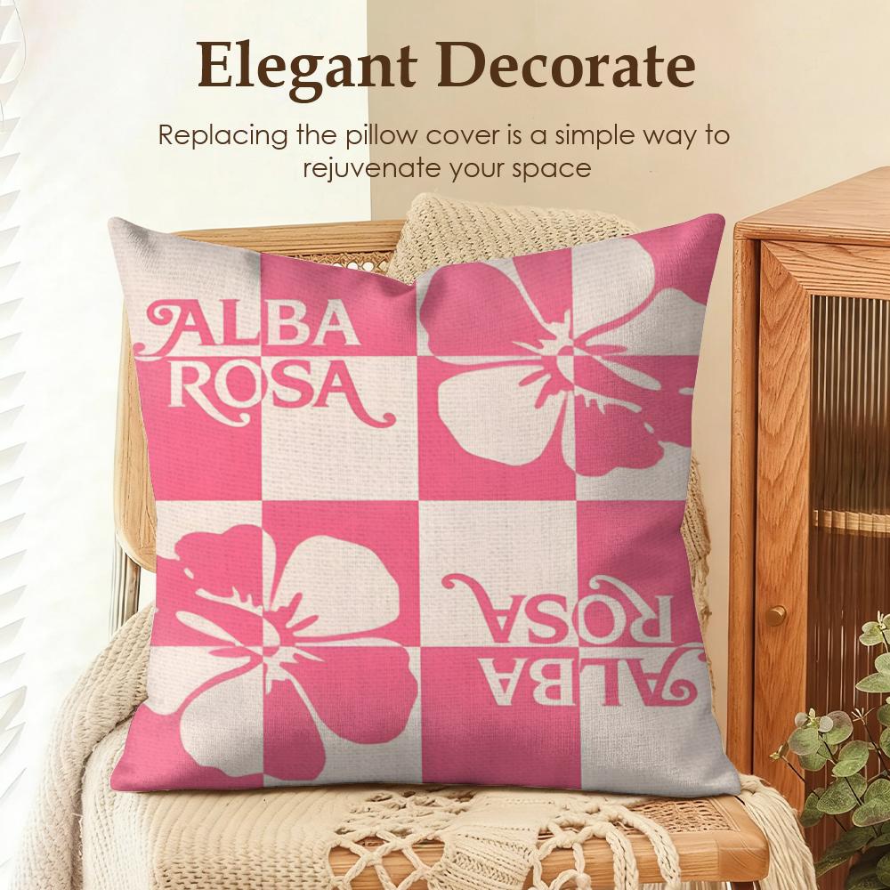 Fashion AALBA RROSA Cushion Cover Natural Linen Organic Fabric DoubleSided Printing Sofa Home Decor Gift Pillow Case