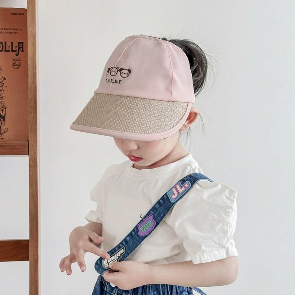 

Соломенная пустая верхняя детская кепка регулируемая кепка милый капор для мальчиков и девочек летнее детское