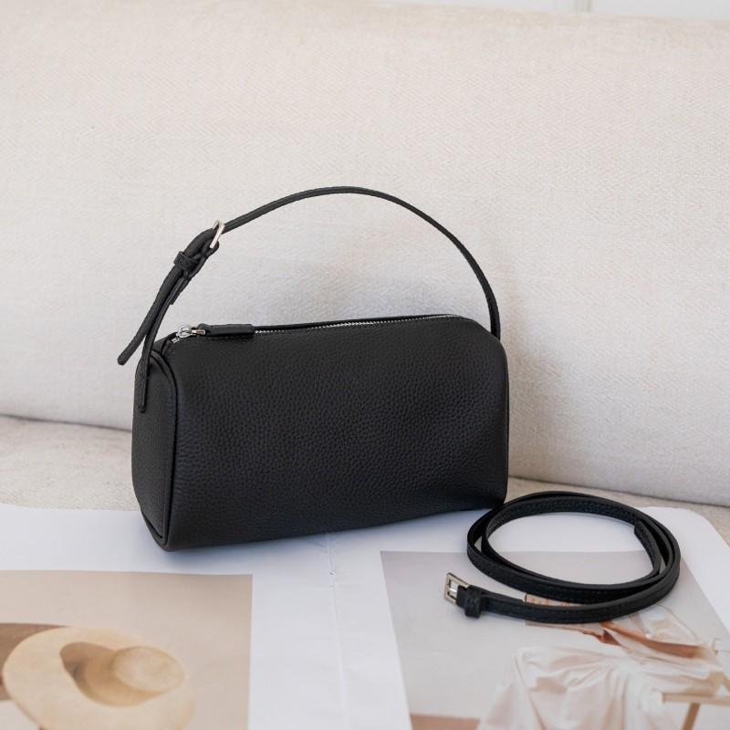 Pen Container Bag Diagonal Span Small Top Layer Cowhide Simple Design Portable Leather Women's Pillow Underarm