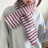 Women's Colorful Striped Scarf Winter Warm Soft Lamb Wool Neckwear with Vibrant Student Women Outdoor Casual Cute Small Scarf