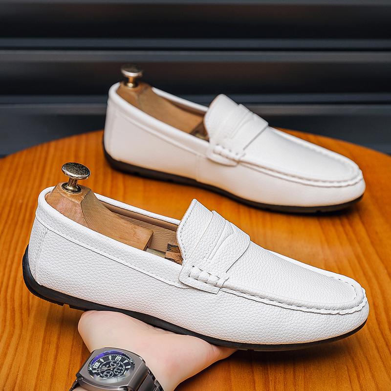 Fashion Slip on Men Loafers Comfortable Breathable Casual Shoes Lightweight Driving Shoes Non-slip Man Boat Shoes Flat Moccasins