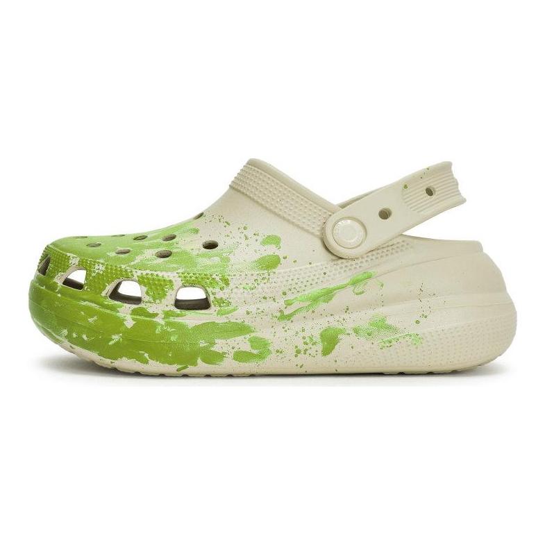 Crocs Crush Clog 811 Manufacture Stampede Scene Stepping on Poop Feeling Gift Box Hole Shoes Unisex Same Bone White Blue