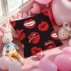 Creative Red Lips Personality Fashion Trend Cushion Pattern Printed Pillowcase For Living Room Sofa Cushion CoverBedroom Decor