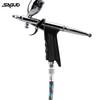 SAGUD Airbrush Gun Set, Single Action Airbrush Pen with 0.3mm, Spare 0.5 and 0.8mm Needles, Airbrush Hose, and 2CC/5CC/13CC Cup Kit