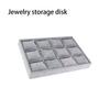 Velour Linen Bracelet Box Watch Stud Tray 12 Grid Plate with Pillow Home Organization Jewelry Multifunction Case