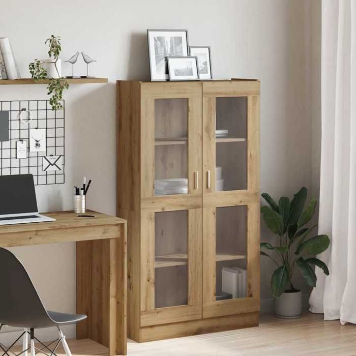 VidaXL Buffet haut chêne artisanal 82,5x30,5x150 cm bois d'ingénierie 3318719