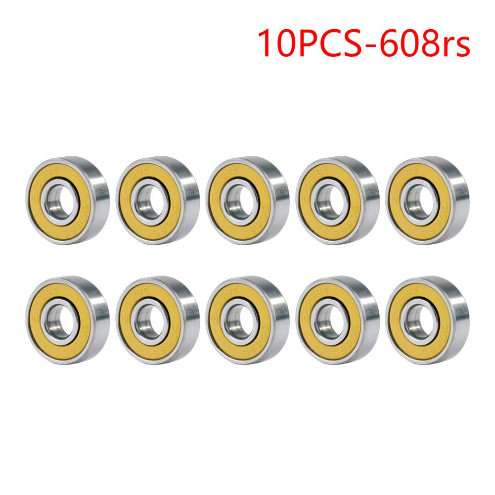 20/10pcs Ball Bearings 608zz/608rs ABEC-9 Miniature Bearings Deep Groove Inline Roller Skate Bearing Carbon Steel for Skateboard
