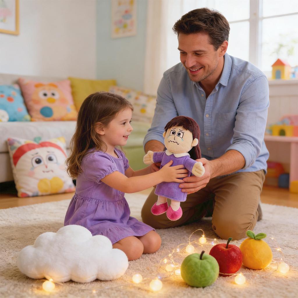 Cute Plush Lifelike Emotion Puppet Doll Performance Toy, Children's Gift