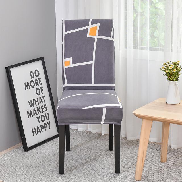 Stretchy Printing Chair Cover For Living Room Machine Washable Backrest Chair Seat Protective Covers Chair Slipcovers Restaurant Banquet Event