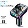 Trasmettitore FM per Auto Bluetooth 5.0 Vivavoce Audio Lettore MP3 Adattatore Caricatore Rapido PD Tipo-C Caricatore Rapido Modulatore FM