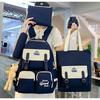 5 Pcs Backpack for Girls Teenager Travel School Backpacks Boys Children Rucksack Casual School Bags Backpack Cute Multipocket Book Bag