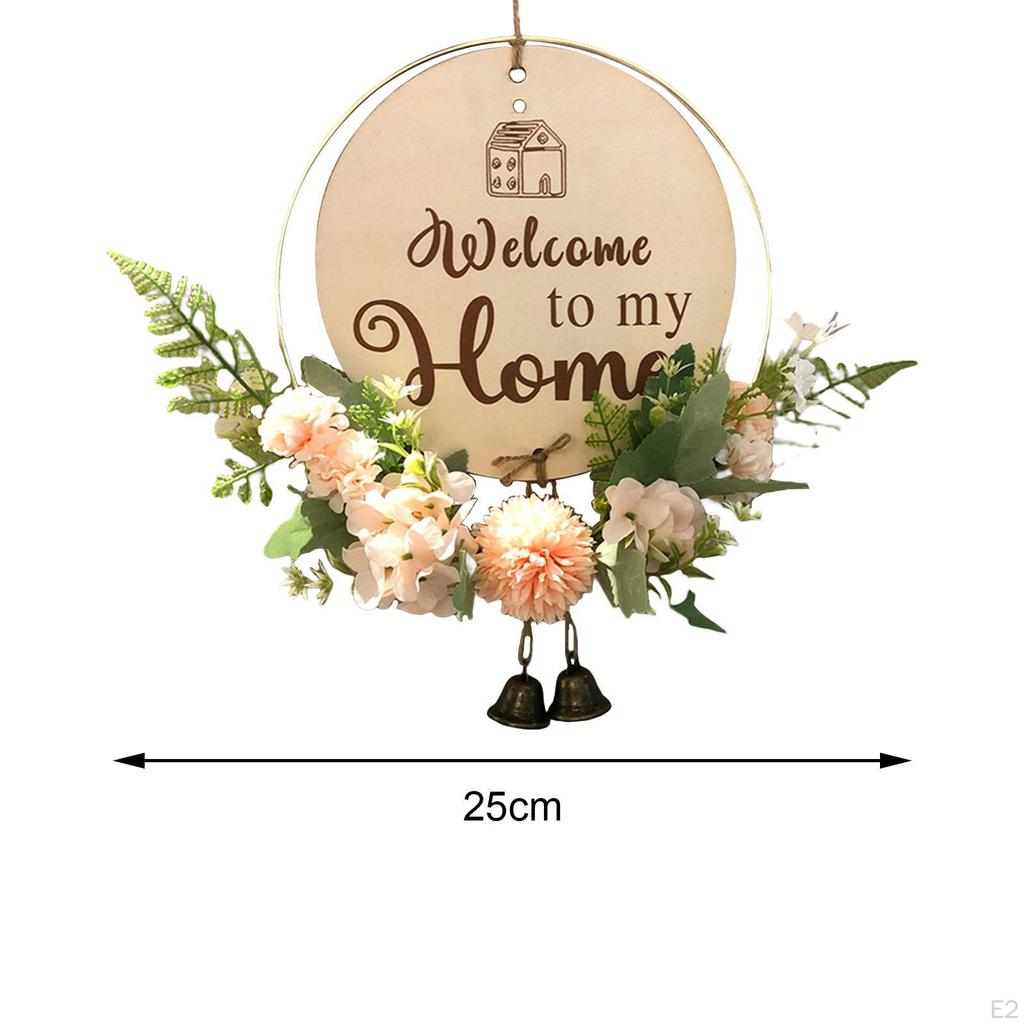 Elegant Floral Welcome Wreath for Spring Weddings and Home Decor