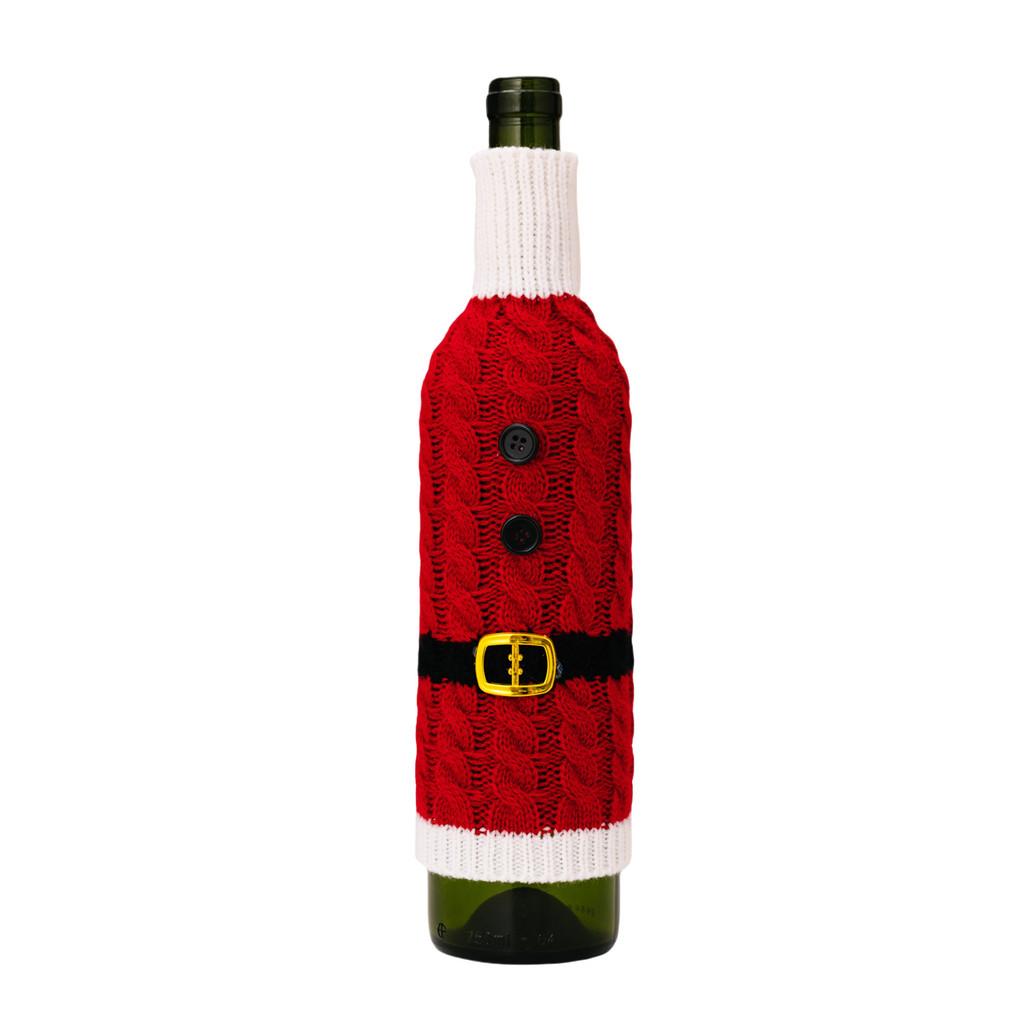 

Christmas Wine Bottle Cover Santa Snowman Woven Wine Bottle Bags For Christmas Party Dinner Table Decorations New Year Gifts