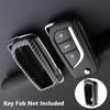 Carbon Fiber Style Car Key Fob Case Cover Shell with Keychain For Toyota RAV4 Camry C-HR Corolla Hatchback