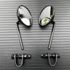 Universal 22-25mm Für Cafe Racer Chopper Bobber Harley Motorrad Retro Runde Rückansicht Lenker Clip-on Rückansicht seite Spiegel