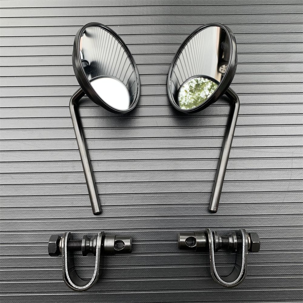 Universal 22-25mm Für Cafe Racer Chopper Bobber Harley Motorrad Retro Runde Rückansicht Lenker Clip-on Rückansicht seite Spiegel