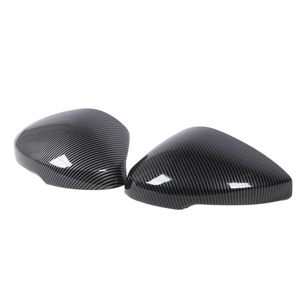 1 Pair Side Mirror Cap Cover Left Right Carbon Fiber Style Protective Weather Resistant Rear View Wing Mirror Housing