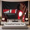 Custom Name Text Tapestry Bukayo Saka Personalized Polyester Wall Tapestry For Bedroom And Room